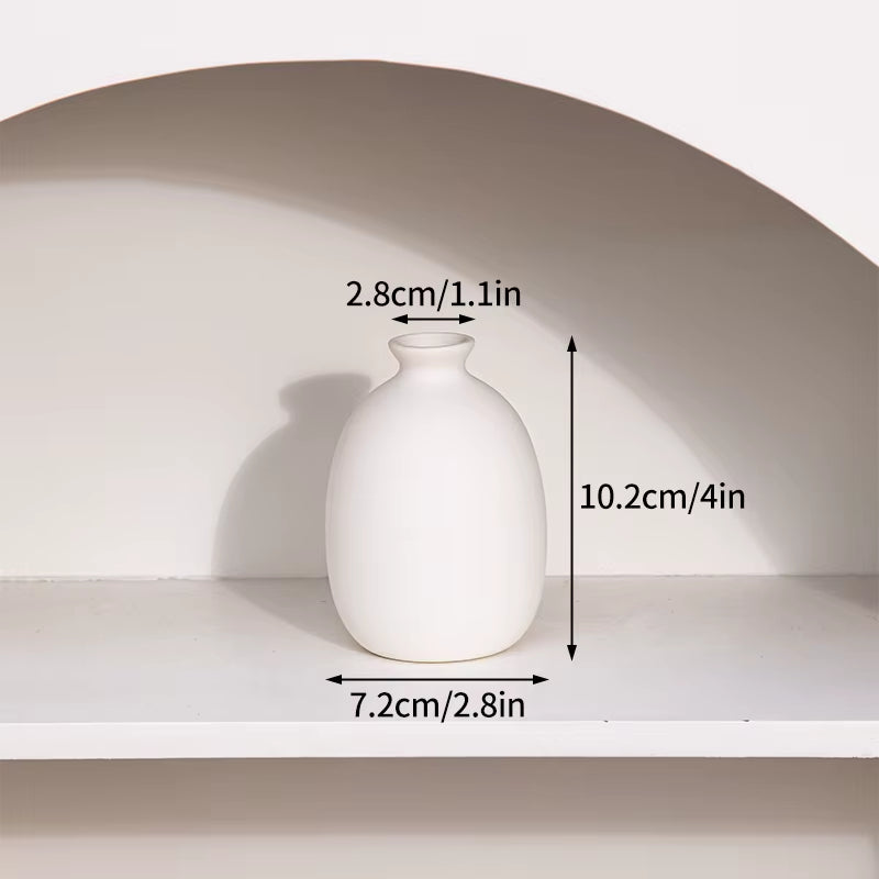 White Ceramic Vases Nordic Decorative Vasen Ornaments Home Living Room Decor Flower Arrangements Sketching Props Desktop Decor