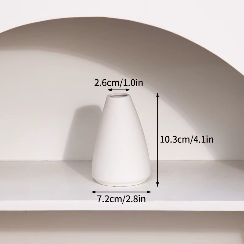 White Ceramic Vases Nordic Decorative Vasen Ornaments Home Living Room Decor Flower Arrangements Sketching Props Desktop Decor