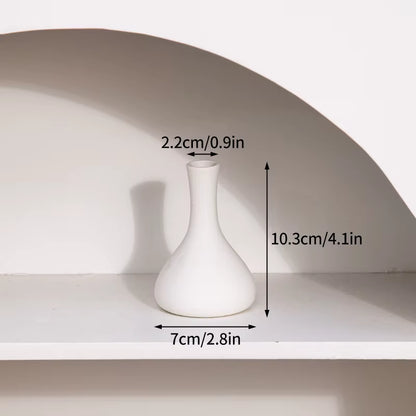 White Ceramic Vases Nordic Decorative Vasen Ornaments Home Living Room Decor Flower Arrangements Sketching Props Desktop Decor
