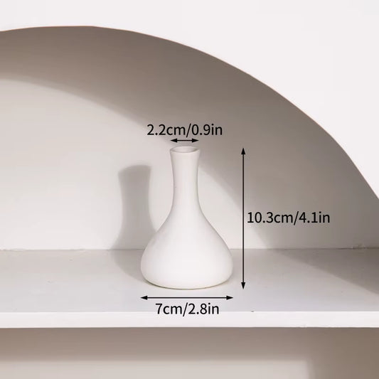 White Ceramic Vases Nordic Decorative Vasen Ornaments Home Living Room Decor Flower Arrangements Sketching Props Desktop Decor
