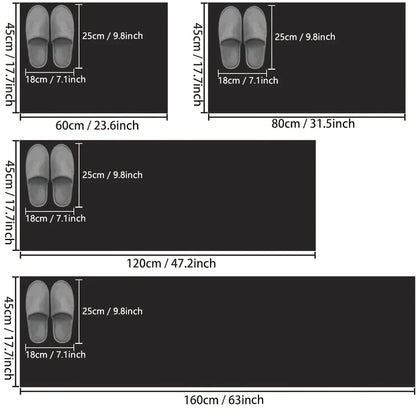 Long Imitation Woven Kitchen Floor Mats Diatom Mud Printed Non-Slip Mats Bathroom Absorbent Mats Door Mats Restaurant Mats