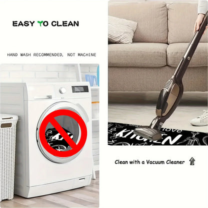 Long Imitation Woven Kitchen Floor Mats Diatom Mud Printed Non-Slip Mats Bathroom Absorbent Mats Door Mats Restaurant Mats