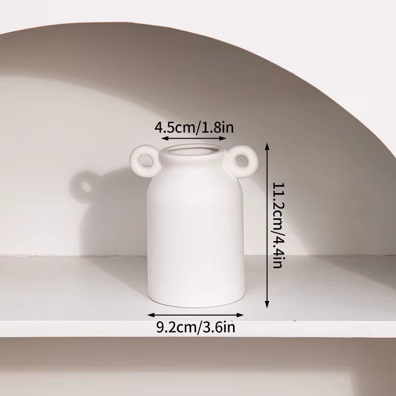 White Ceramic Vases Nordic Decorative Vasen Ornaments Home Living Room Decor Flower Arrangements Sketching Props Desktop Decor