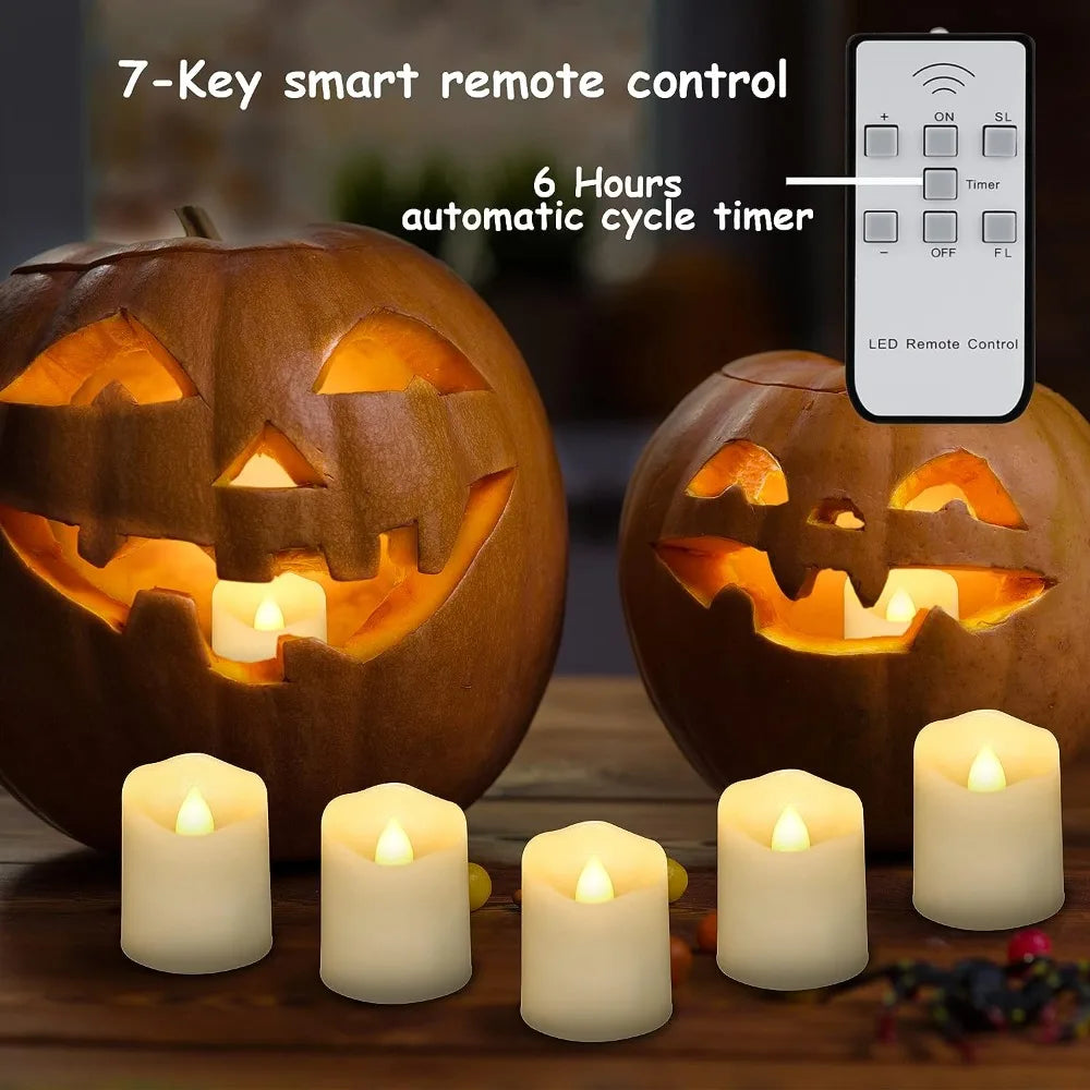 Rechargeable LED Candles by USB Timer Remote Flickering Flames Wedding Candles Birthday Home Decor Tealights Charger Candle Lamp