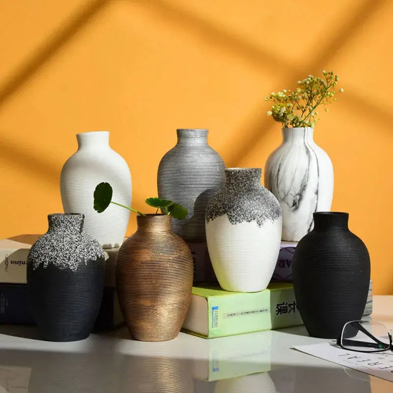 Fold — Nordic Origami Ceramic Vase, Minimalist
