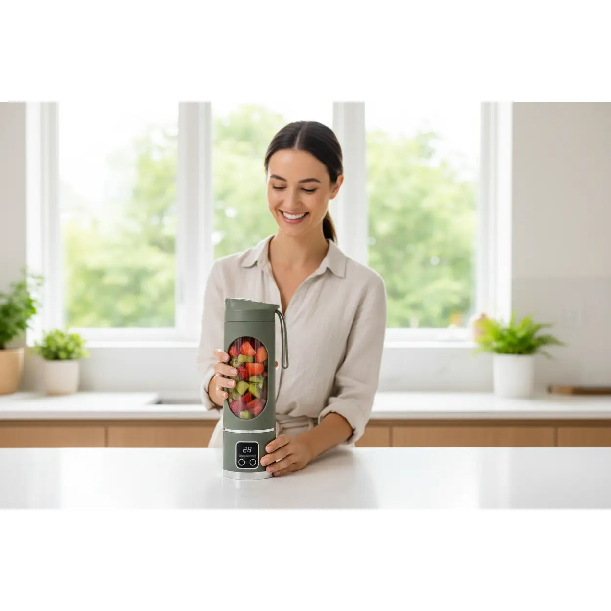 Handheld Mini Blender - Portable, Usb-Rechargeable Model for Smoothies & Shakes (Ideal for Personal Use), Handheld Mini Blenders, Portable Mini Blenders