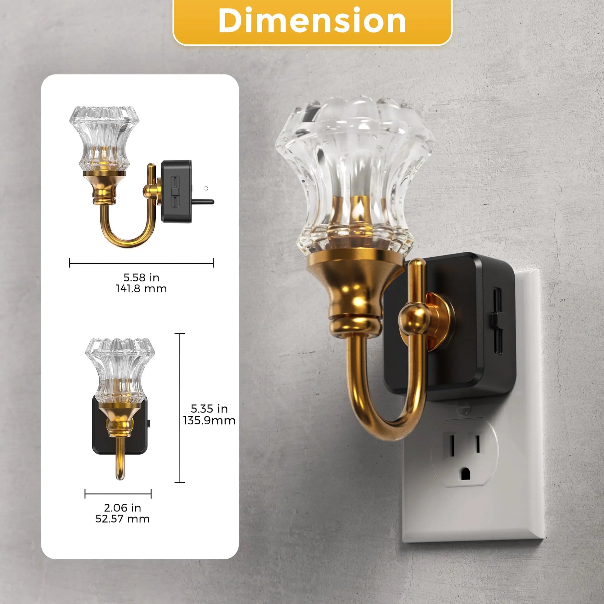 LOHAS LED Floral Night Lights Plug into Wall with Dusk to Dawn Sensor & Adjustable Brightness, 3000K Soft White, for Hallway Bedroom Stairway
