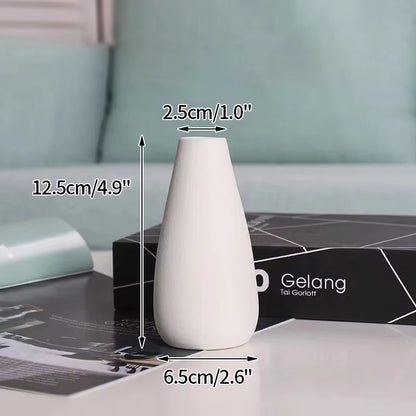White Ceramic Vases Nordic Decorative Vasen Ornaments Home Living Room Decor Flower Arrangements Sketching Props Desktop Decor