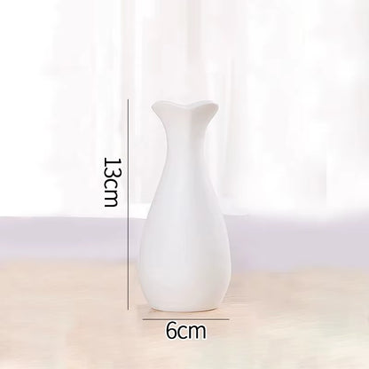 White Ceramic Vases Nordic Decorative Vasen Ornaments Home Living Room Decor Flower Arrangements Sketching Props Desktop Decor